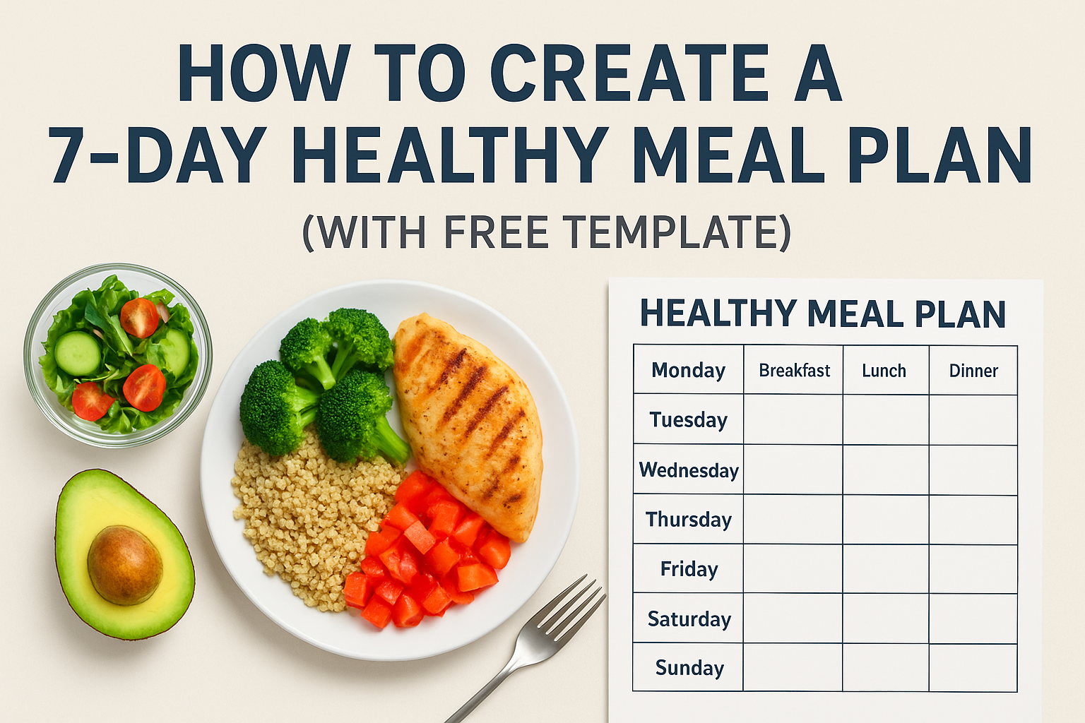 How to Create a 7-Day Healthy Meal Plan (With Free Template)